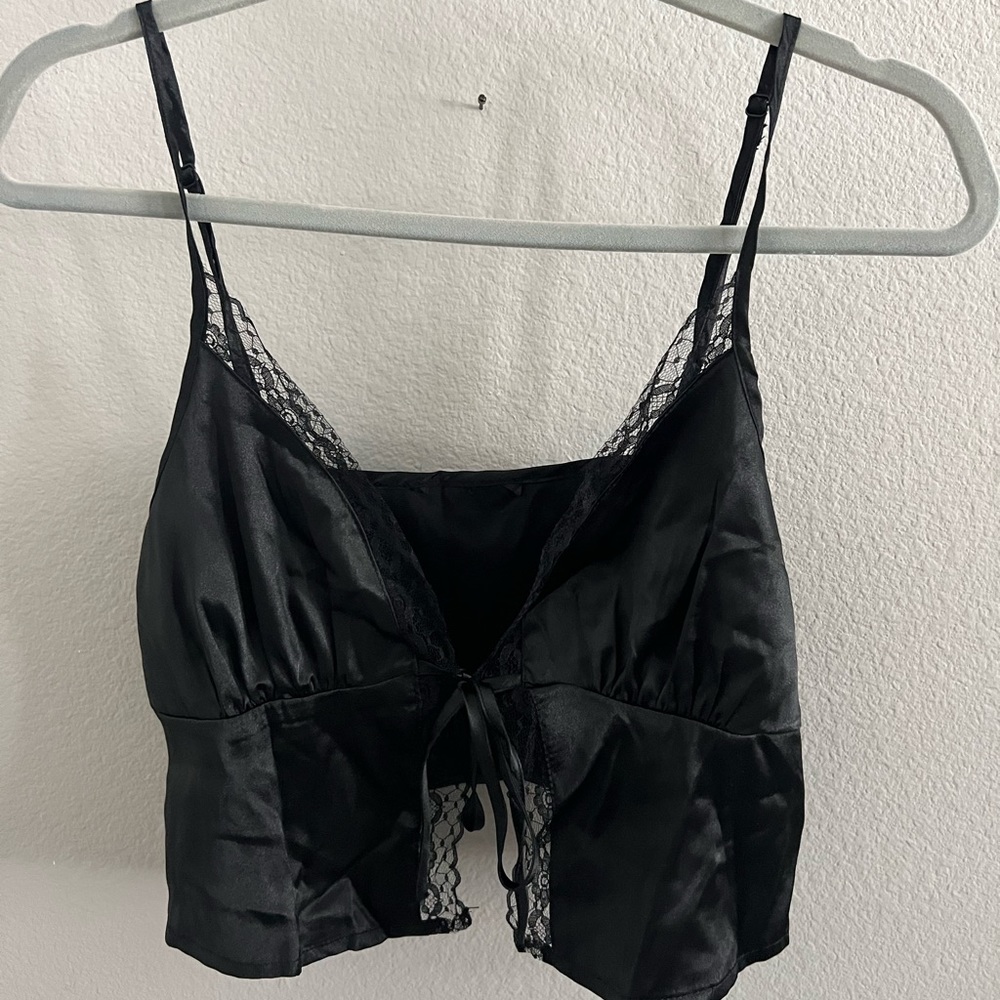 Open Front Tie Top